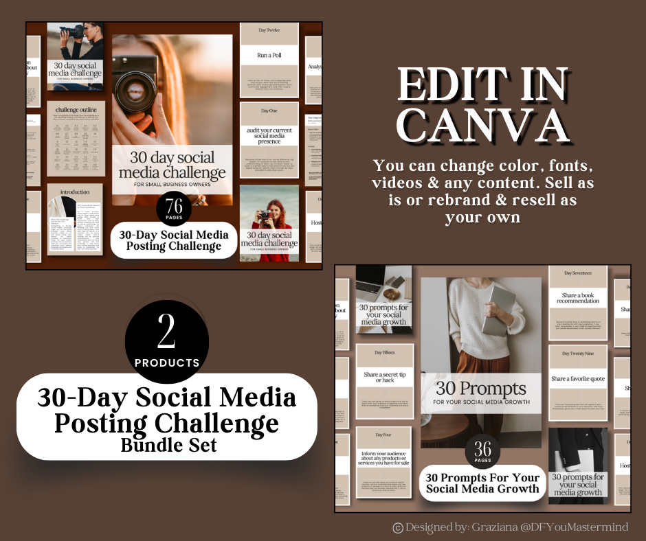 30-Day Social Media Challenge + 30 Prompts