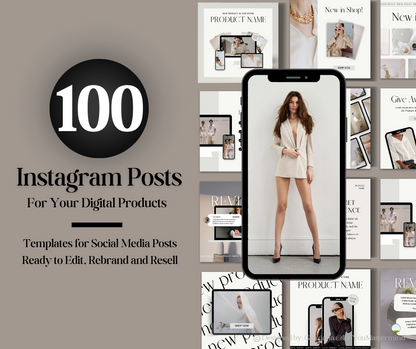 100 Instagram Posts (For Digital Products)