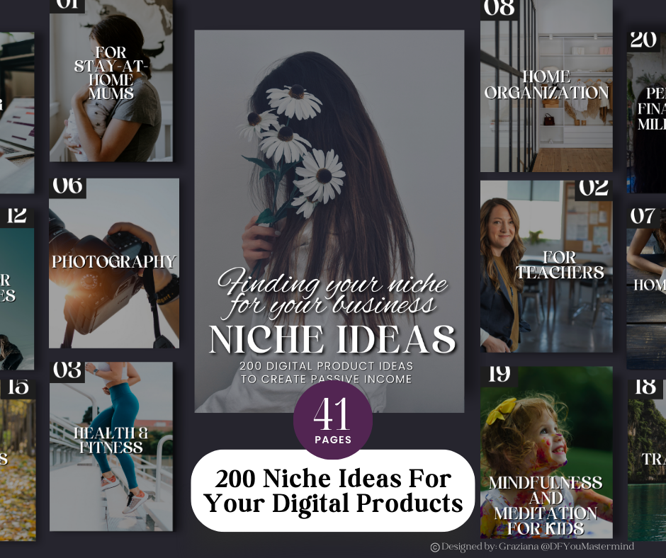 200 Niche Ideas For Your Digital Products