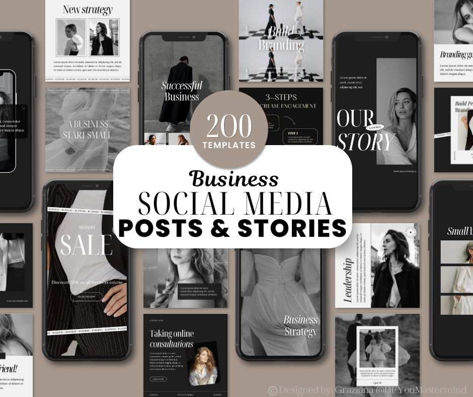 200 Business Instagram Posts & Stories