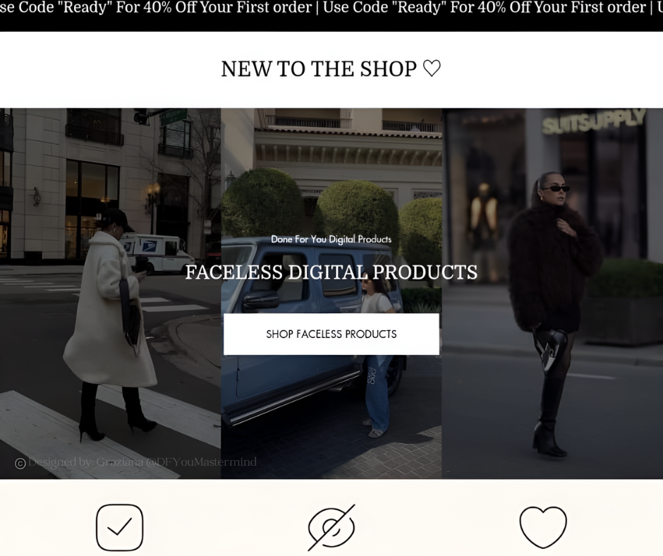 Shopify Theme - Her Faceless Empire