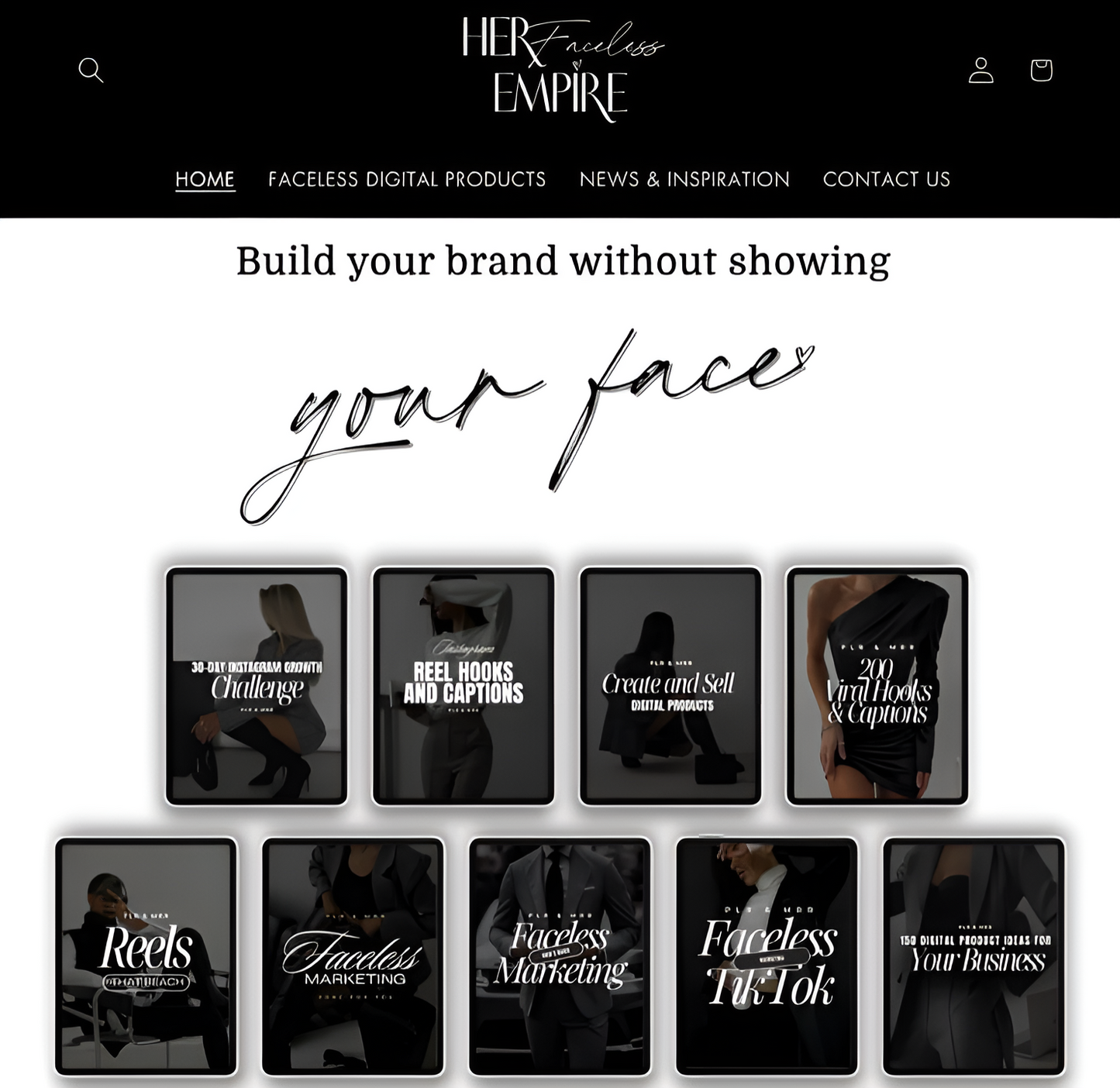 Shopify Theme - Her Faceless Empire